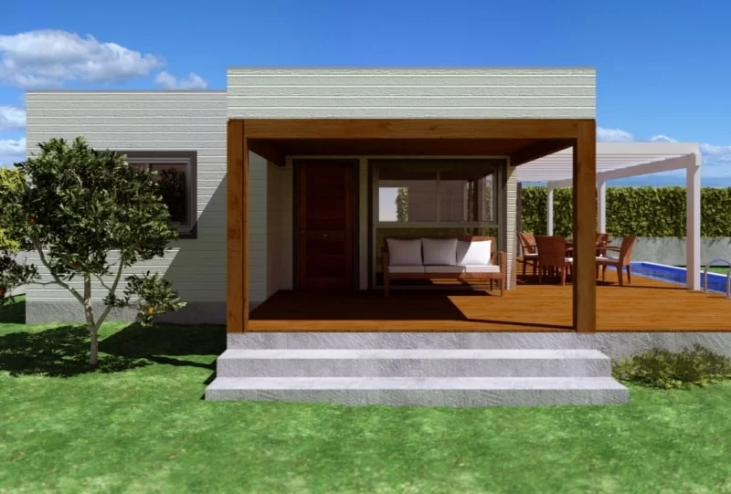 Casa Prefabricada Tipo Cubo de 65m2