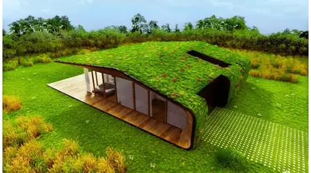 El estudio de arquitectura ON-A presenta la Green Nest House, una vivienda sostenible con un diseño único que se mimetiza con el entorno