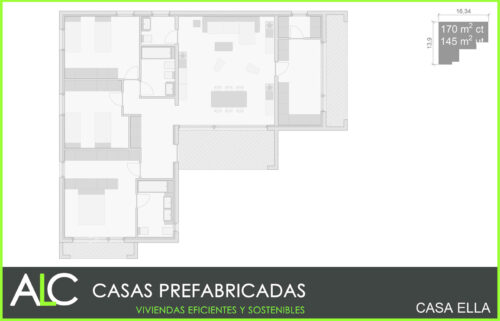 Casa Prefabricada de Hormigón Ella – 3  D 53963