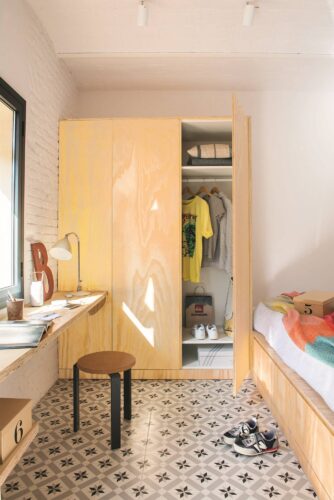 Dormitorio de una mini casa