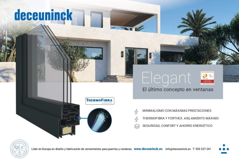 Ventana Elegant Infinity ThermoFibra de Deceuninck