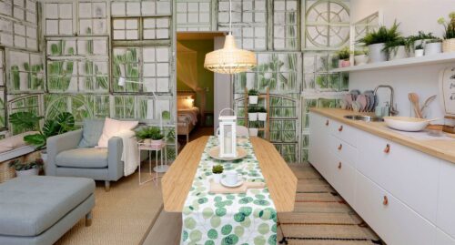 Interior de una mini casa