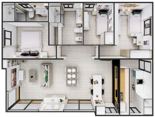 Casa Móvil Alabama 3D- 81m2 53989