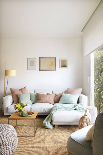 Salón de una mini casa