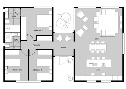 Casa Modular H-Kub 115 54668