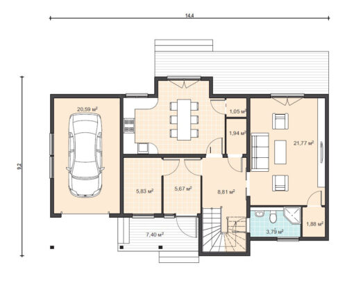 Casa Prefabricada Ref. 162 54636