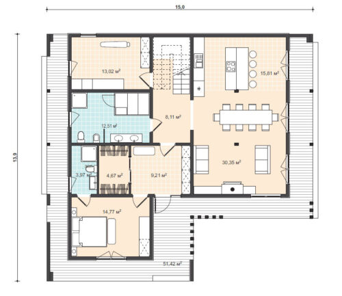 Casa Perfabricada Ref. 285 54630