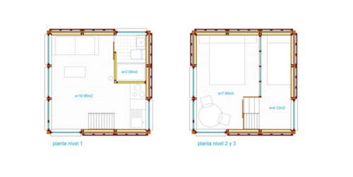 Minicasa de Madera 3×3+2A 56412