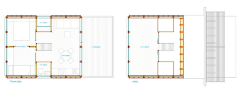 Casa Modular de Madera 5×4+A 56408