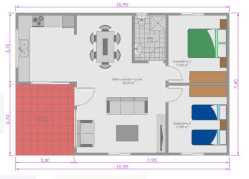 Casa Prefabricada 70M2 56335