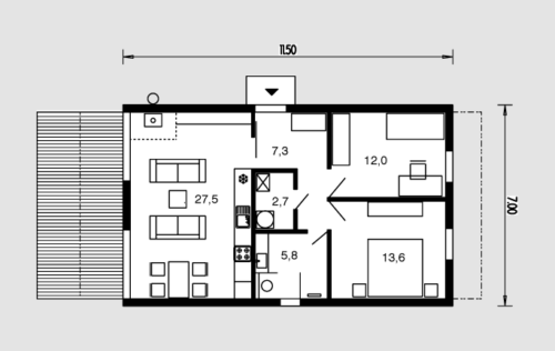 Casa Prefabricada C-81 54755
