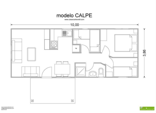 Casa Prefabricada Carpato Calpe 46M2 56484