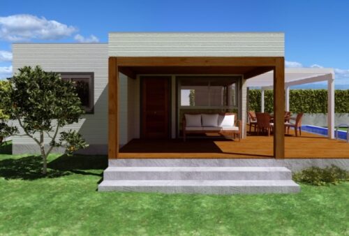Casa Prefabricada Tipo Cubo de 65m2 54888