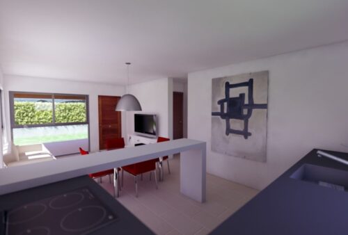 Casa Prefabricada Tipo Cubo de 65m2 54890