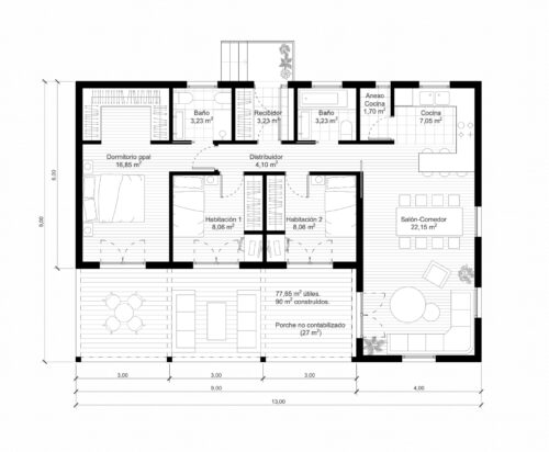 Casa Modular Galana 90m2 55466