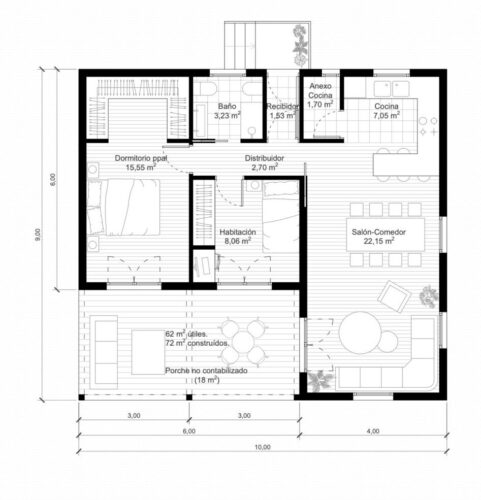 Casa Modular Gorbea 72m2 55449