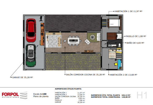 Casa Prefabricada de Hormigón H1 54548