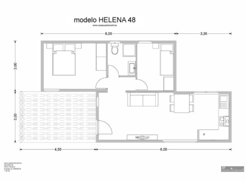 Casa Prefabricada Helena 48 M2 56475