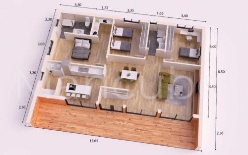 Casa Prefabricada Mancubo 1 56009