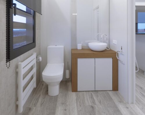 Casa Modular de 1 habitación con pérgola 54149