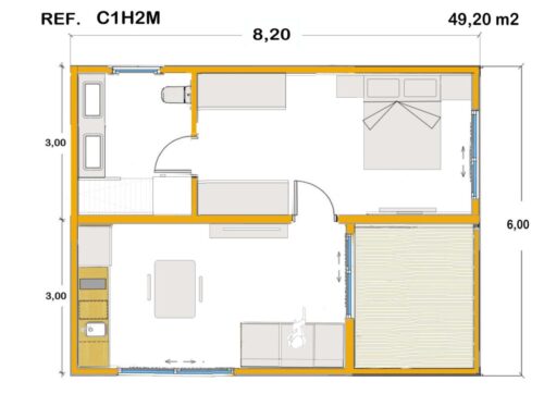 Casa Modular con suite 54153