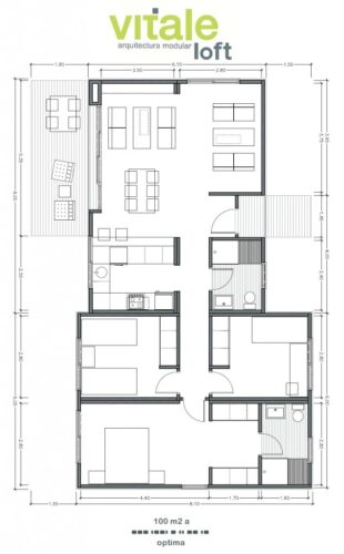 Casa Modular Óptima 100 m2 55309