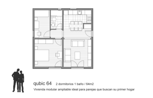 Casa Pasiva Qubic 64 55642