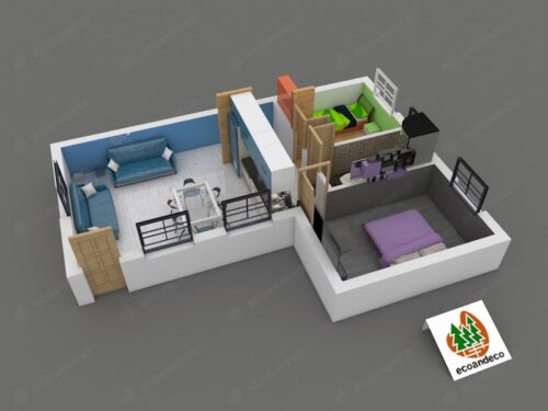 Casa Prefabricada San Sebastián 75M2 56354