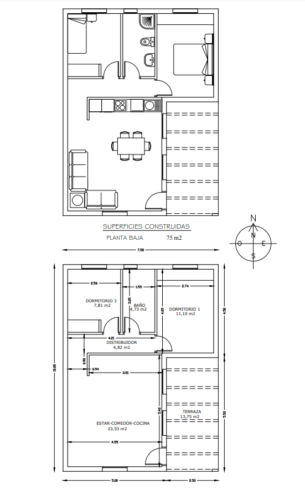 Casa Prefabricada San Sebastián 75M2 56355