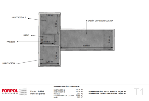 Casa Prefabricada de Hormigón T1 54554