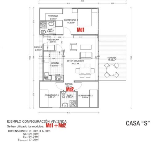 Casa Modular Prefabricada Hormigón S 54091