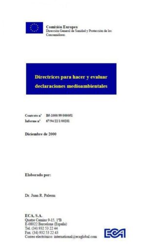 Directrices para hacer y evaluar declaraciones ambientales 37652