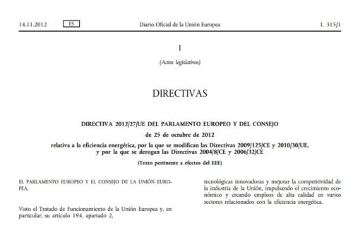 Directiva 2012/27/UE del Parlamento Europeo 37926