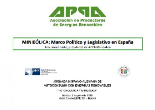 Minieólica. Marco Político y Legislativo en España 37904