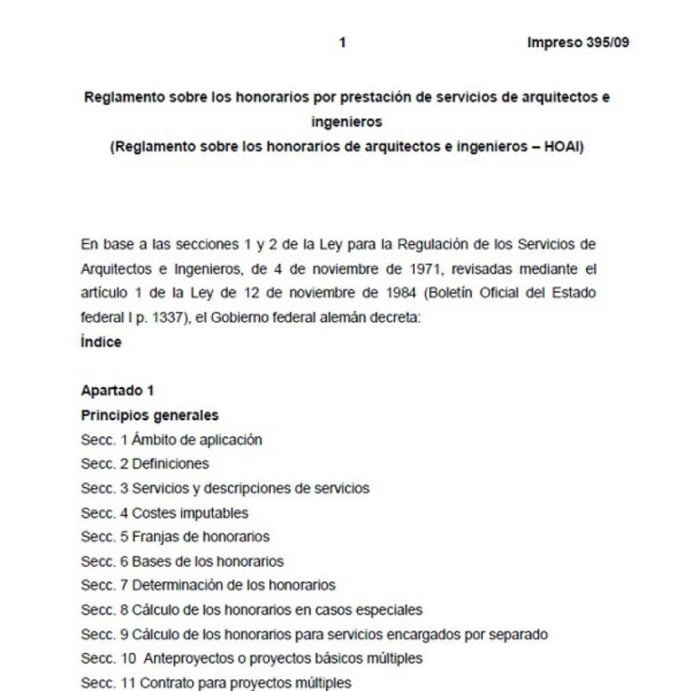 Reglamento sobre los Honorarios por Prestación de Servicios de Arquitectos e Ingenieros 37516