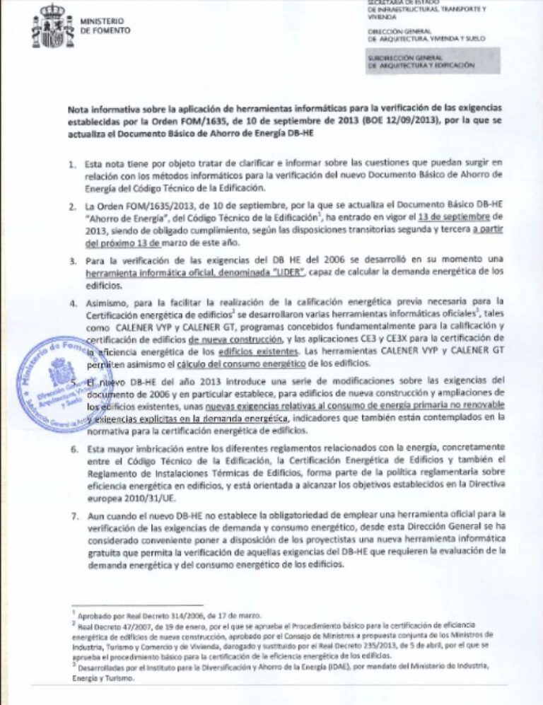 Herramientas Informáticas para verificar el DB-HE 37799