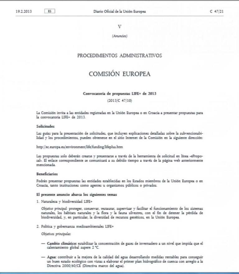 Proyecto Life 2013 37836