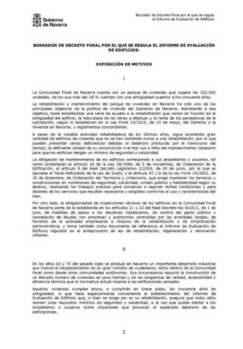 Decreto Foral sobre el Informe de Evaluación de Edificios 37314