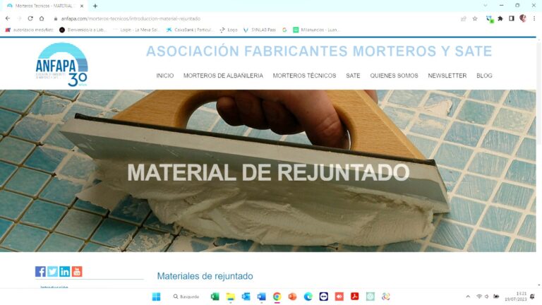 SELECCIÓN DEL MATERIAL DE REJUNTADO UNE 138002 52262