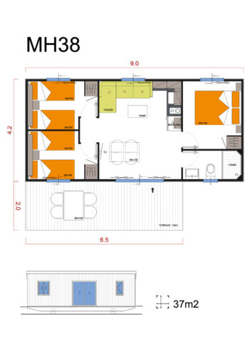 Mobile Home Wes Villas 3 Dormitorios 38M 56383