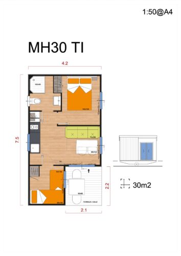 Mobile Home Wes Villas 2 Dormitorios 30M con Terraza 56381