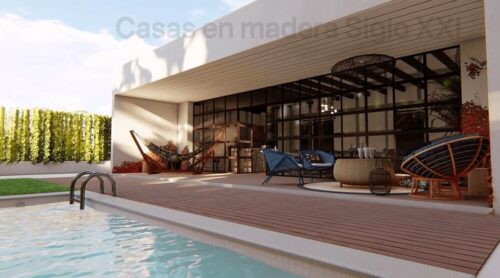 Cabaña de Madera Modelo Cubo 3 54063