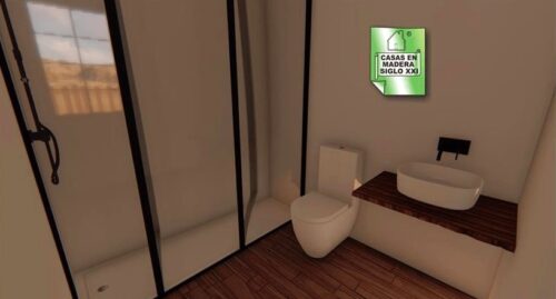 Cabaña de Madera Modelo Cubo 3 54058