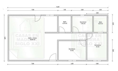 Cabaña de Madera Modelo Cubo 5 54050