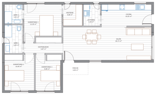 Casa Modular modelo 111E 54208