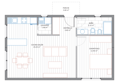 Casa Modular modelo 63A 54203