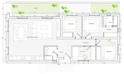 Vivienda Modular Natura Nero 115 4 dormitorios 54075