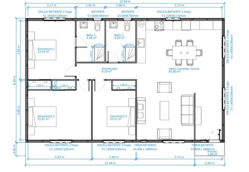Casa Prefabricada Premier 114.3.2 54513